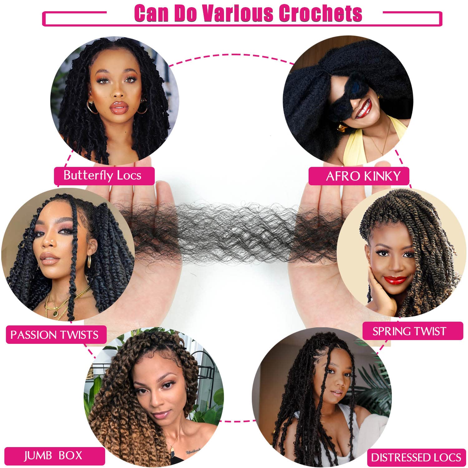 Hbegant pre fluffed spring twist hair 8 inch ready for crochet