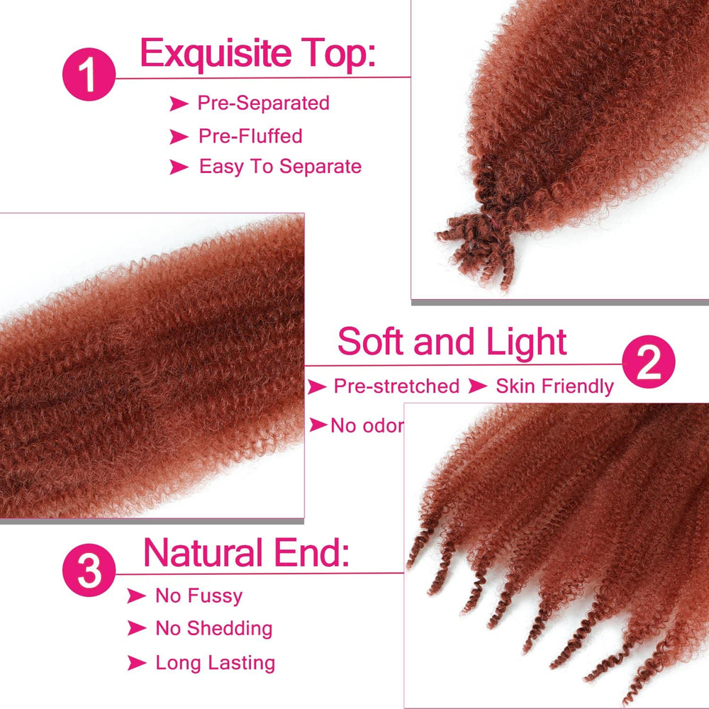 Hbegant springy Afro Twist 24 inch offers lightweight wear
