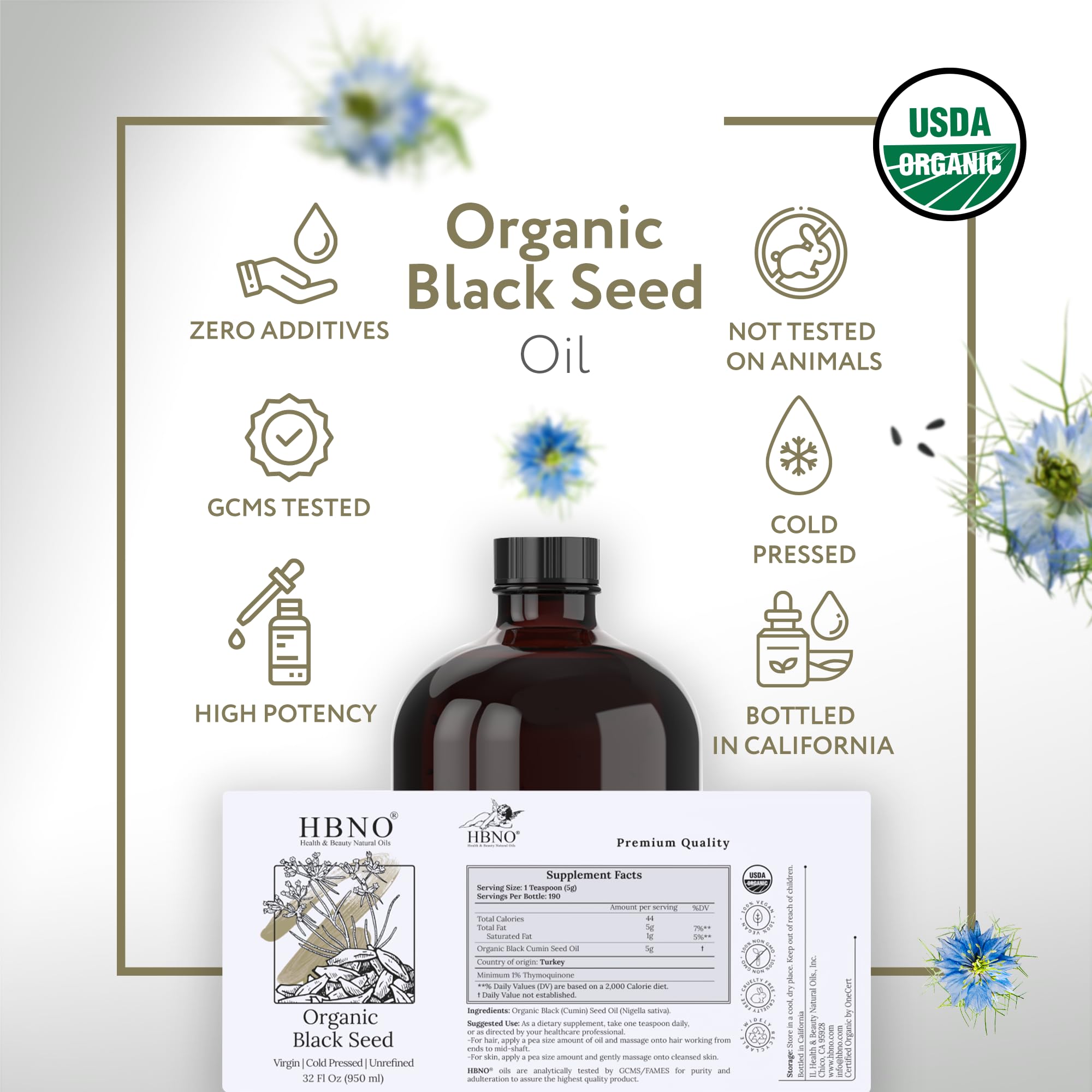 HBNO Black Seed Oil application on face and body for nourishment.