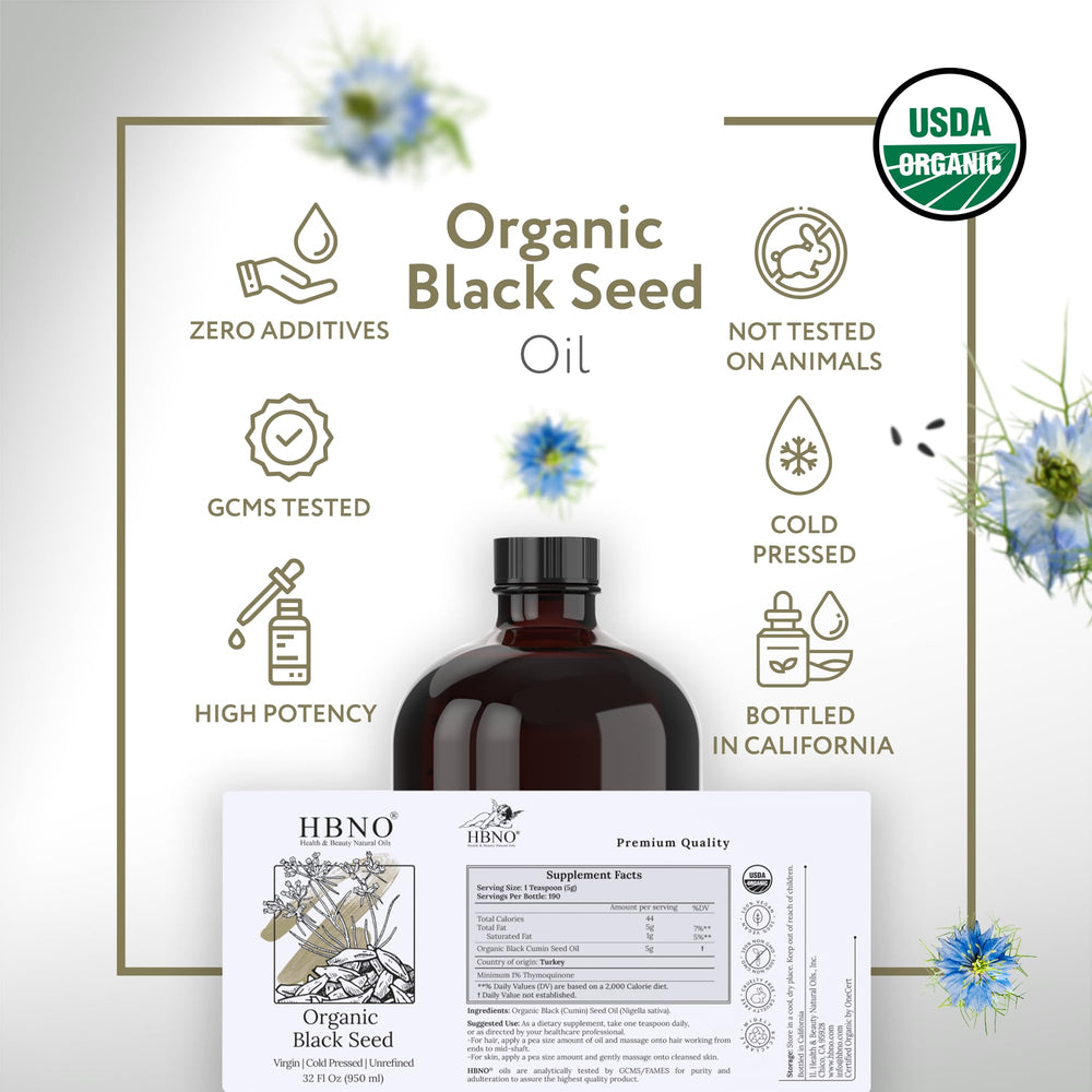 HBNO Black Seed Oil application on face and body for nourishment.