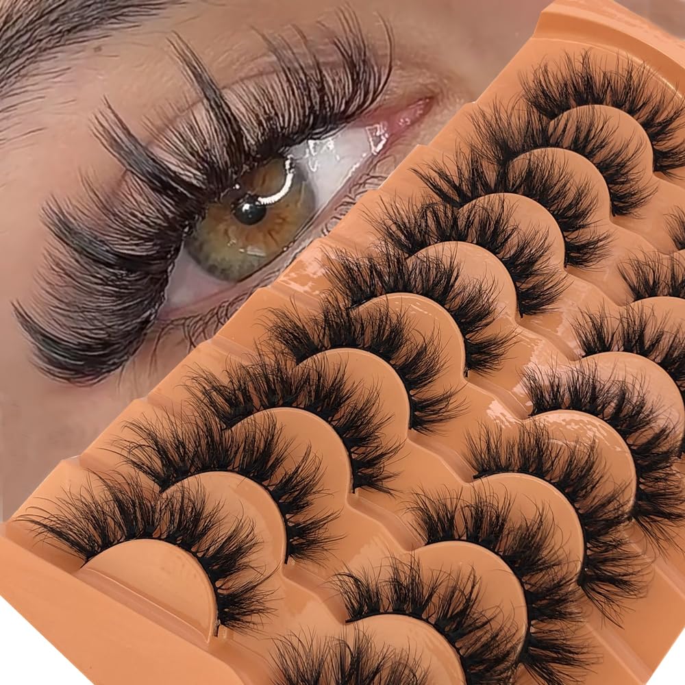 HBZGTLAD soft mink eyelashes with a 3D curve for natural eye depth.