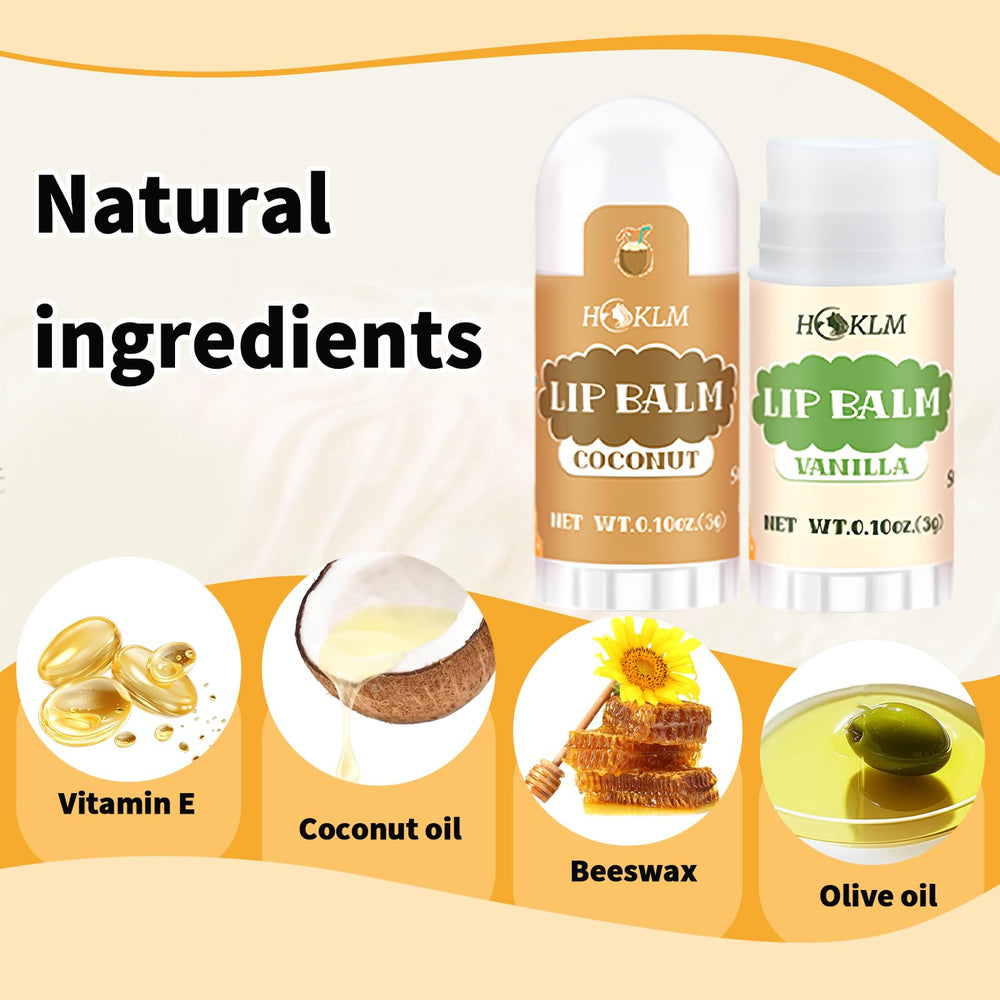 HCKLM mini lip balm with vanilla flavor delivers smooth moisturizing touch
