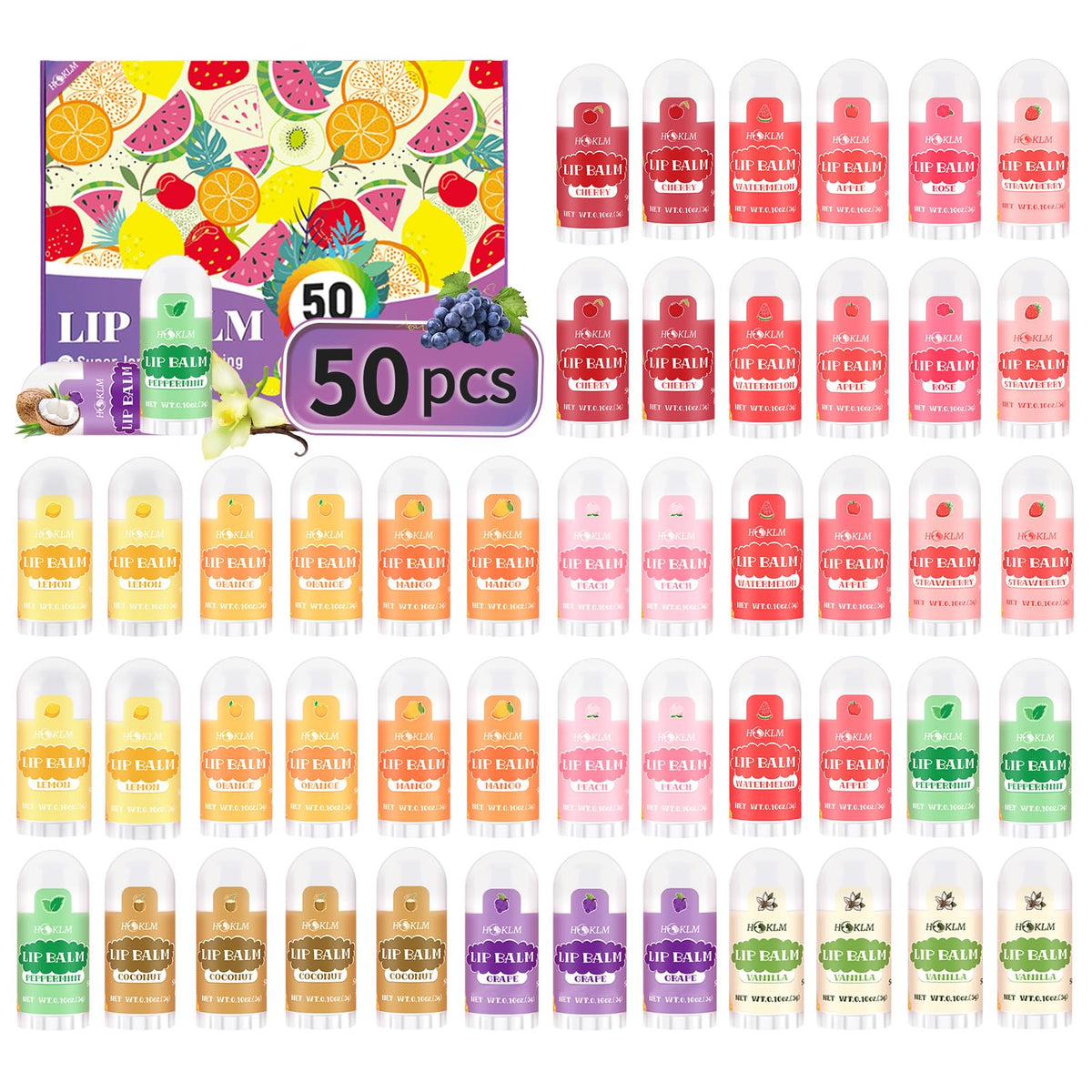 HCKLM mini lip balm apple flavor for daily moisture and travel-friendly lip care.