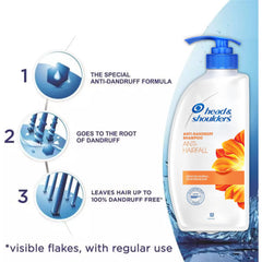 Head & Shoulders anti-dandruff shampoo with fresh floral scent in pump bottle