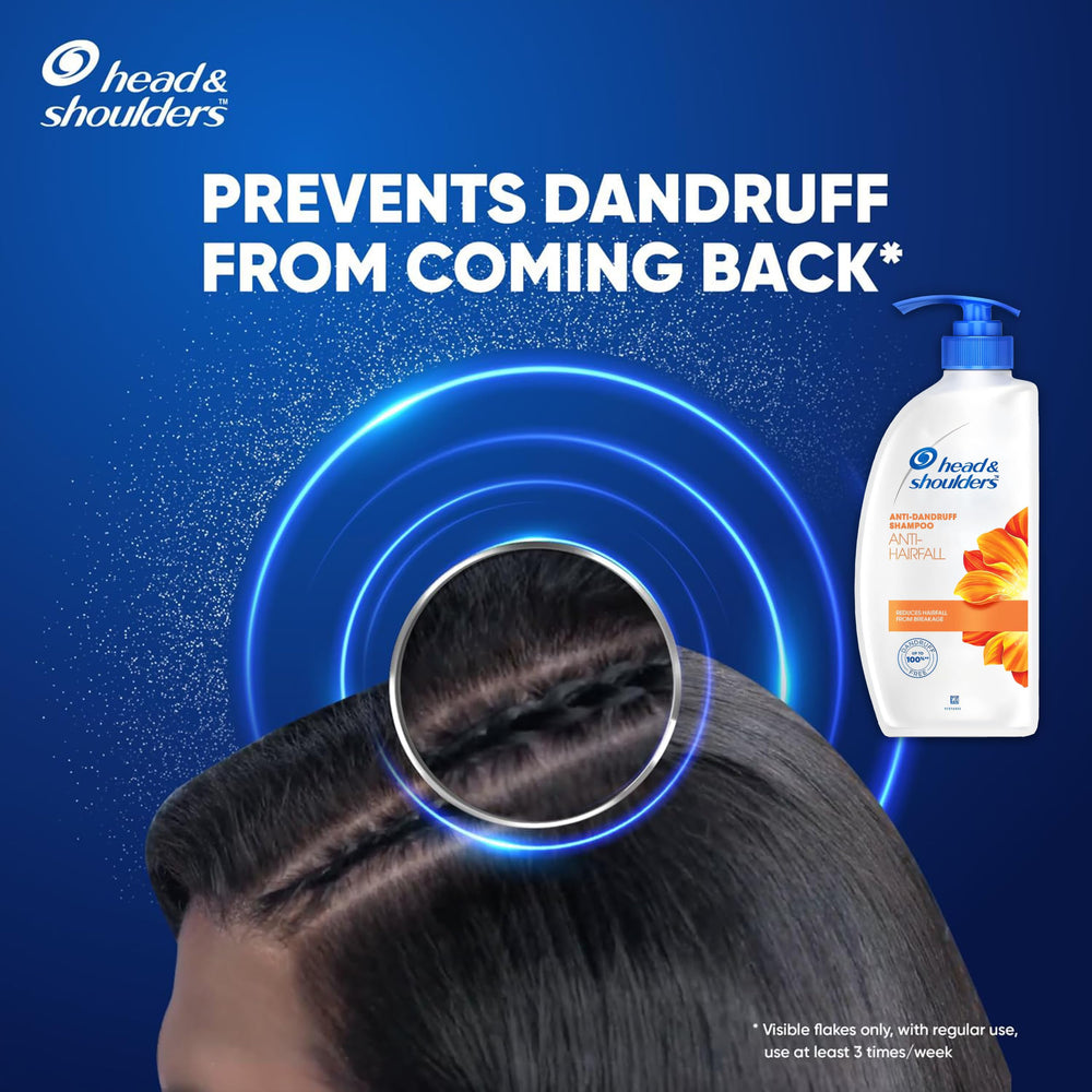 Creamy lather from Head & Shoulders anti-dandruff shampoo on hair