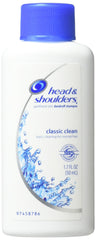 Head & Shoulders Classic Clean bottle shows reliable dandruff protection for daily styling.