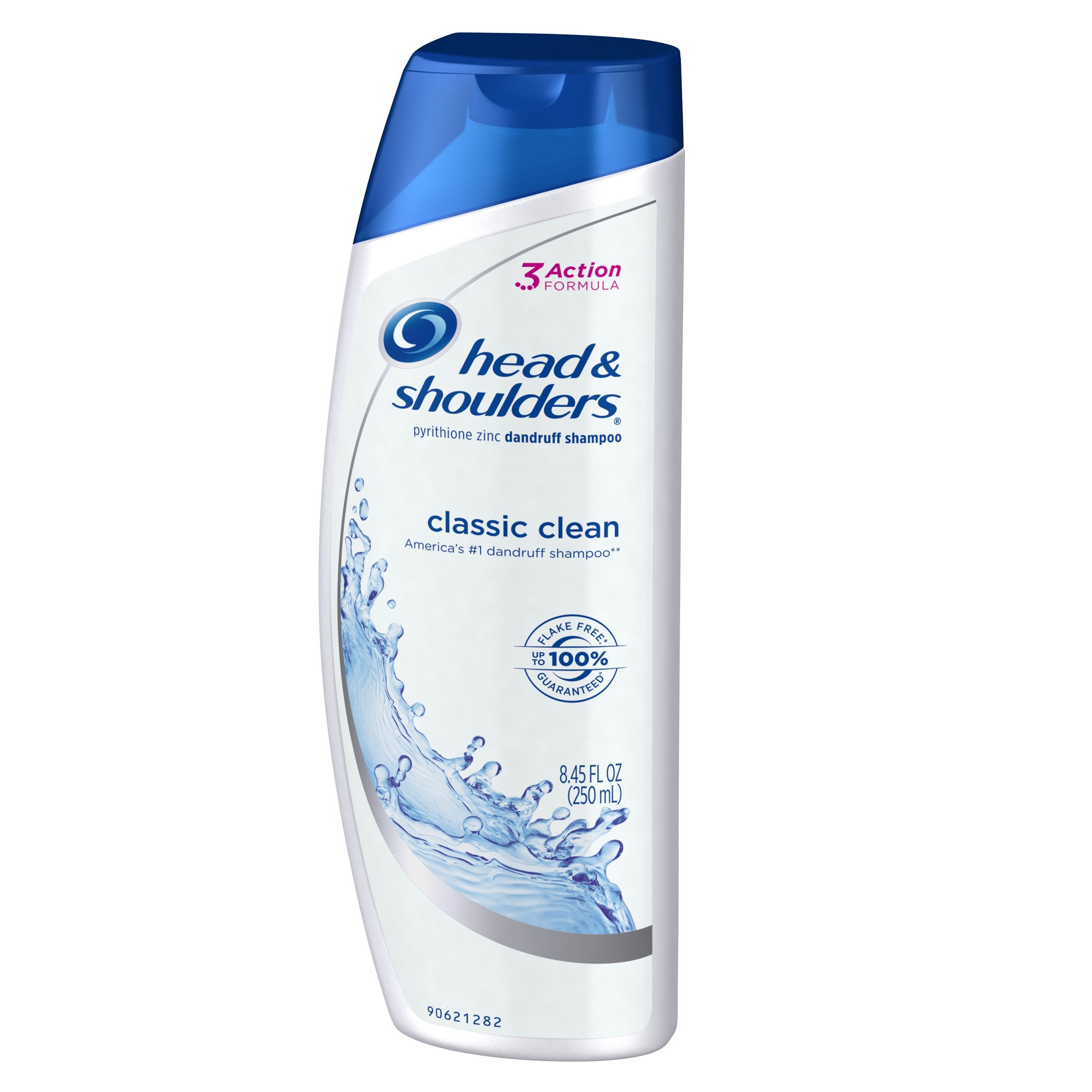 Head & Shoulders Classic Clean shampoo foam splash suggesting fresh scalp care
