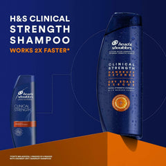 Head & Shoulders Clinical Strength shampoo lather on hair, cleansing and soothing the scalp.