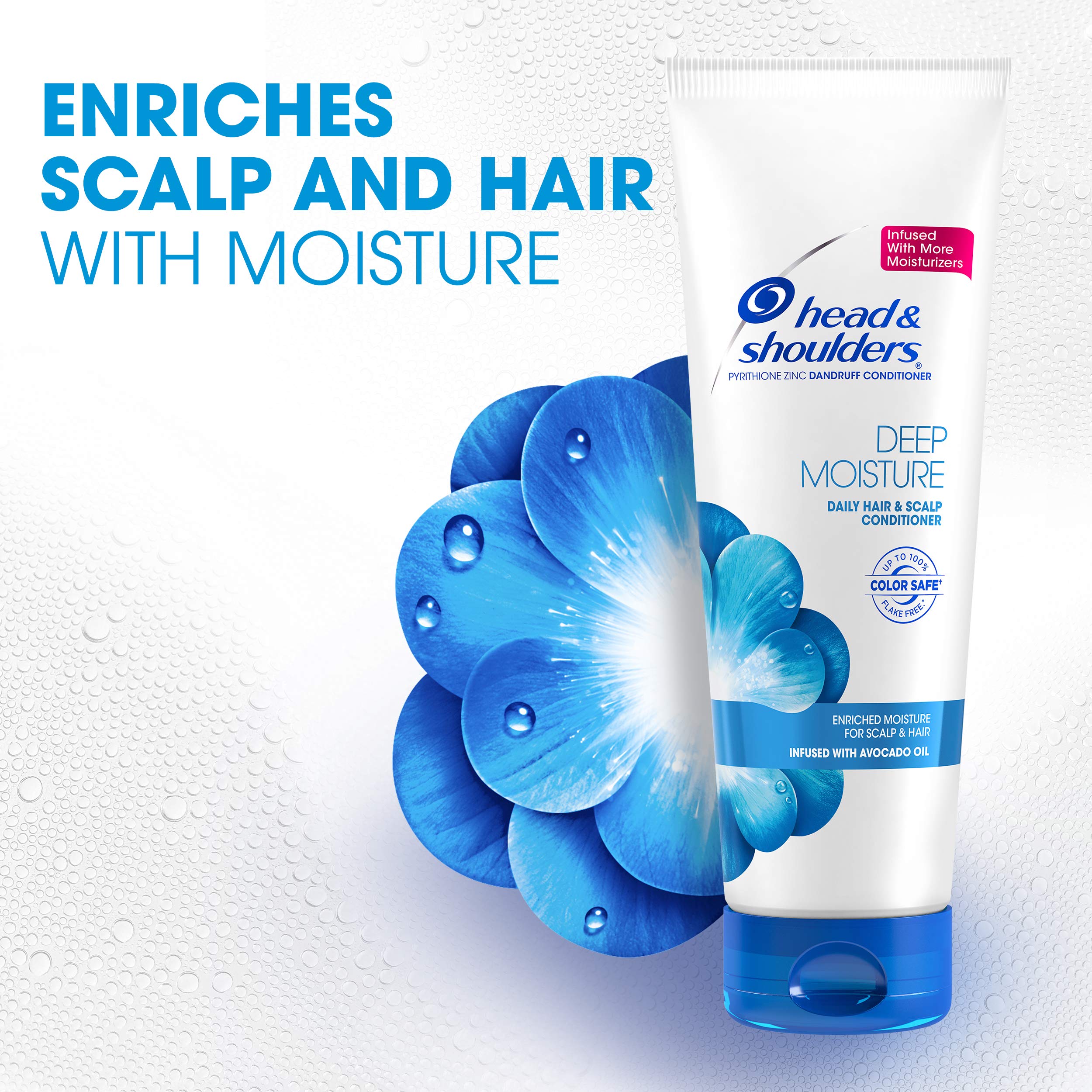 Head & Shoulders Deep Moisture damp hair after use displays moisturized strands