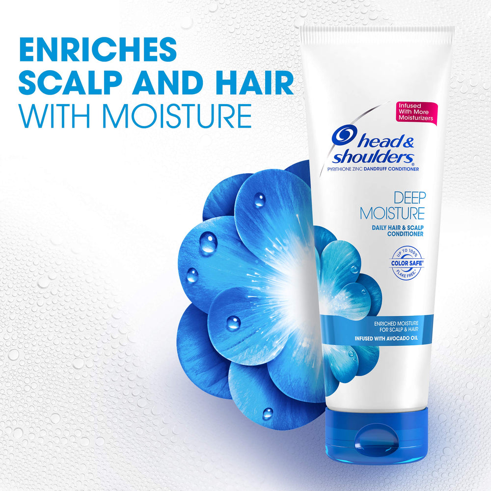 Head & Shoulders Deep Moisture damp hair after use displays moisturized strands