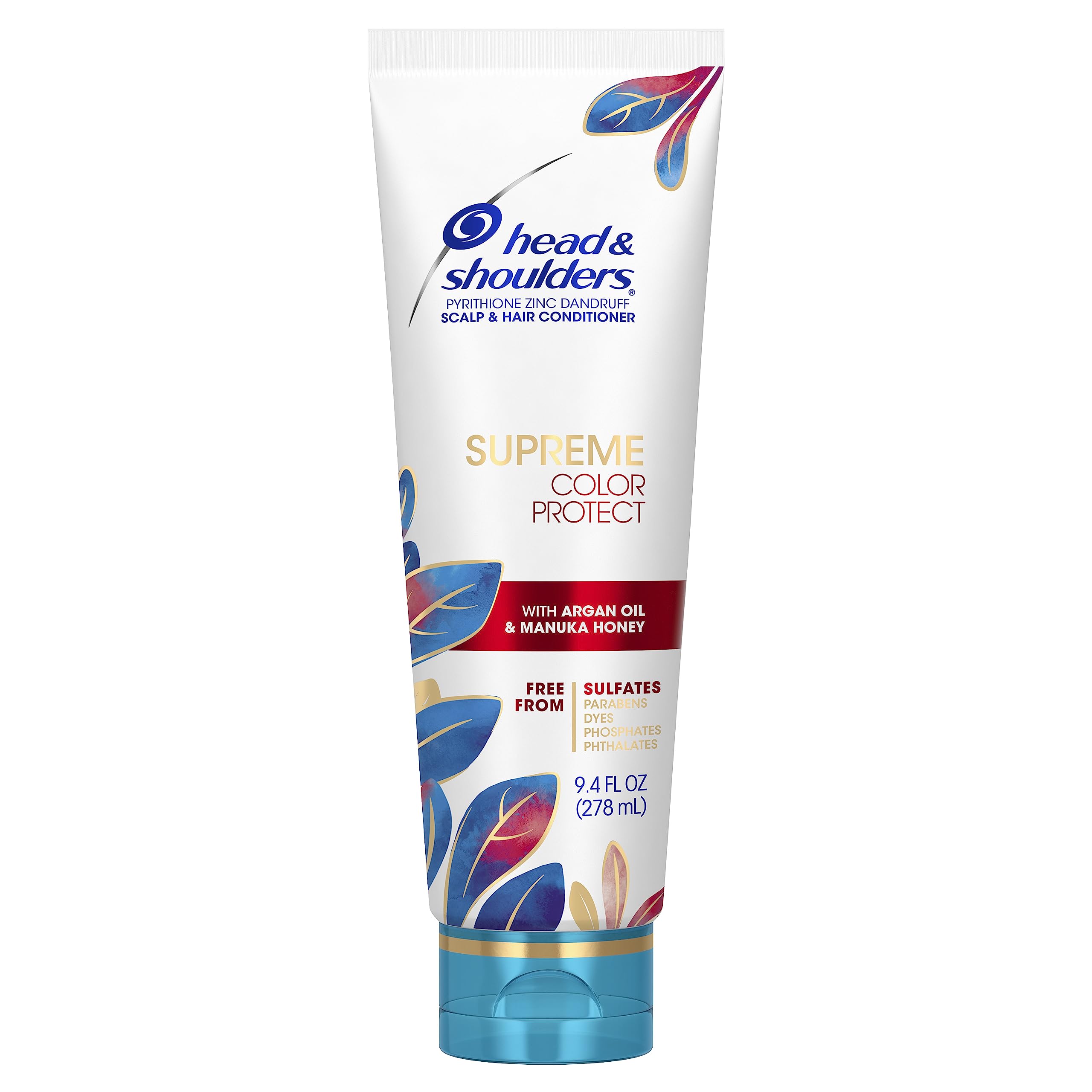 Close-up of the cap on Head & Shoulders Supreme Color Protect conditioner
