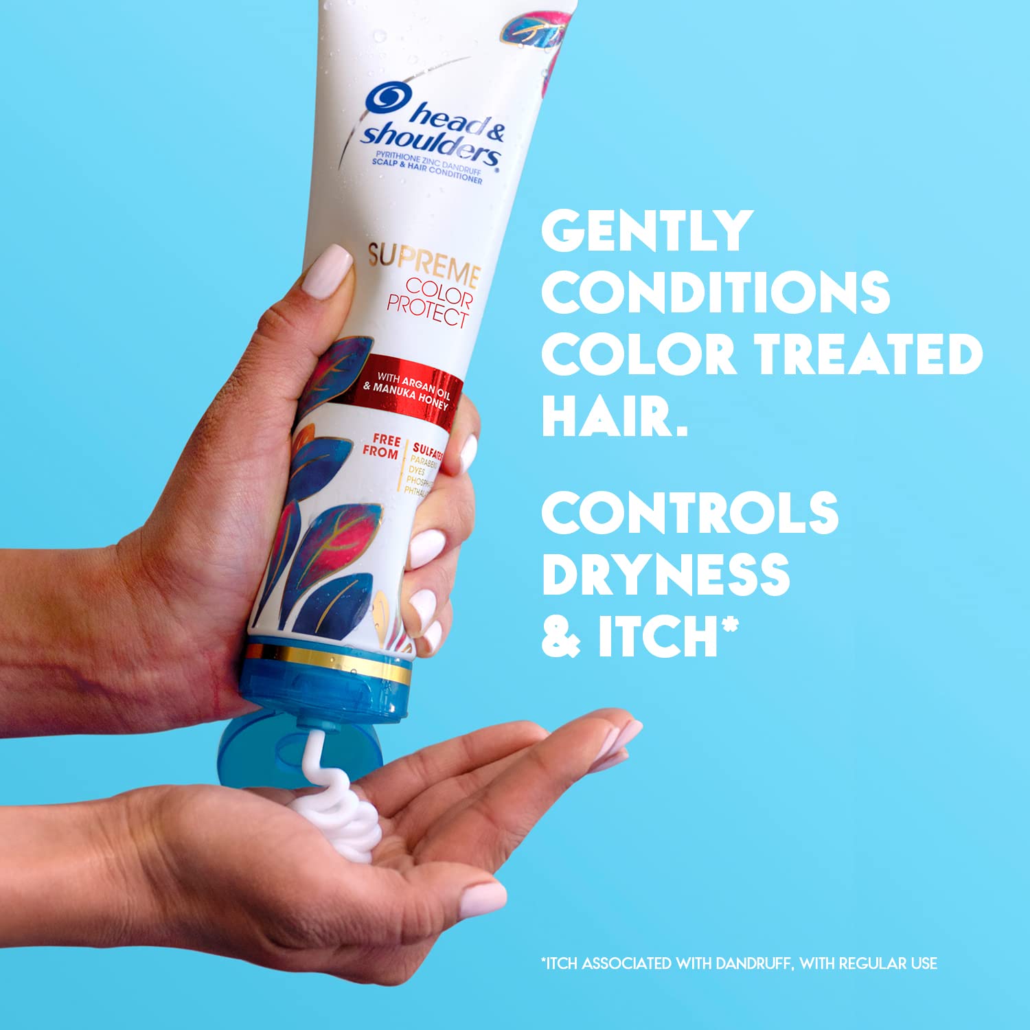 Head & Shoulders Supreme Color Protect conditioner on sink for daily use