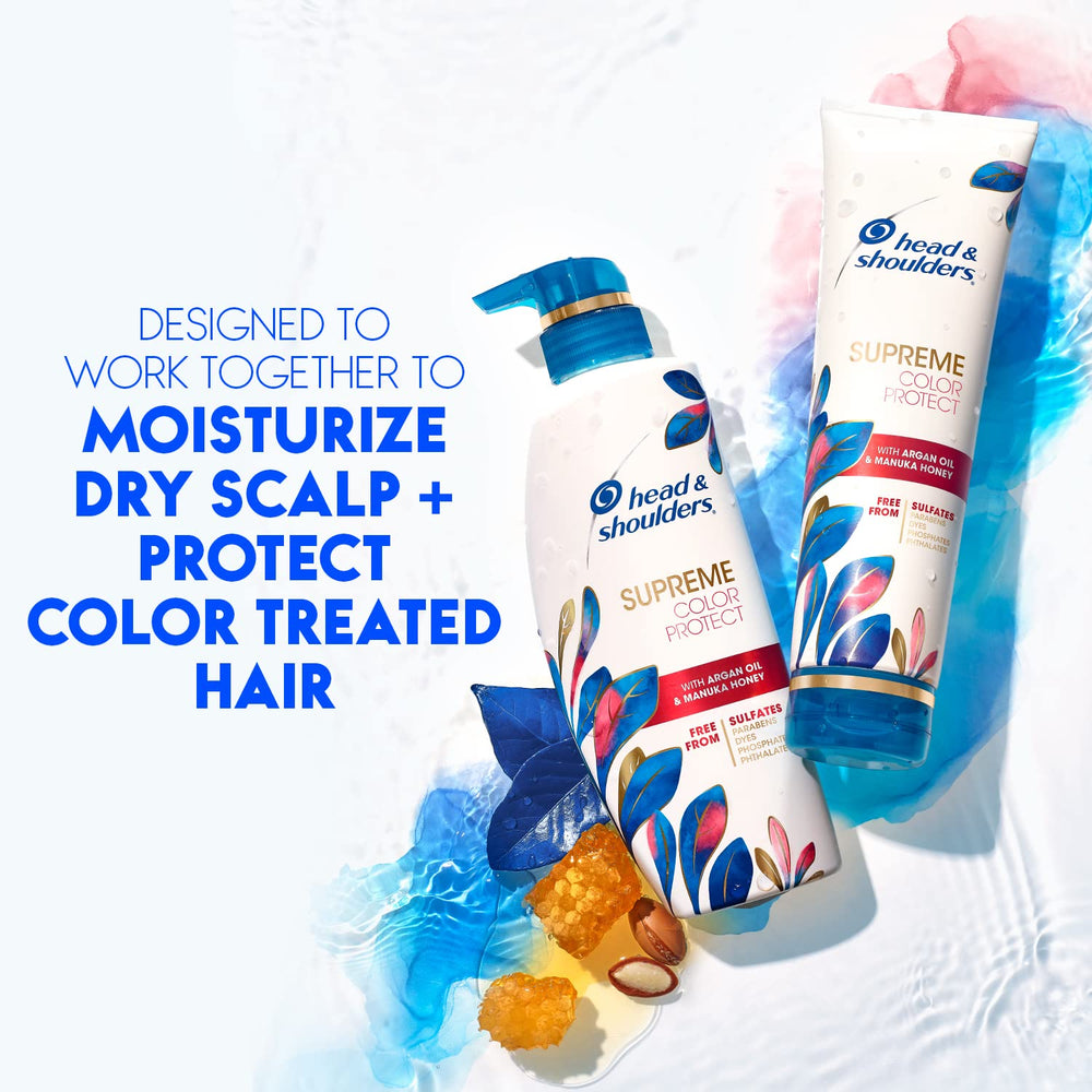Packaging highlighting the sulfate-free formula of Head & Shoulders Supreme Color Protect conditioner