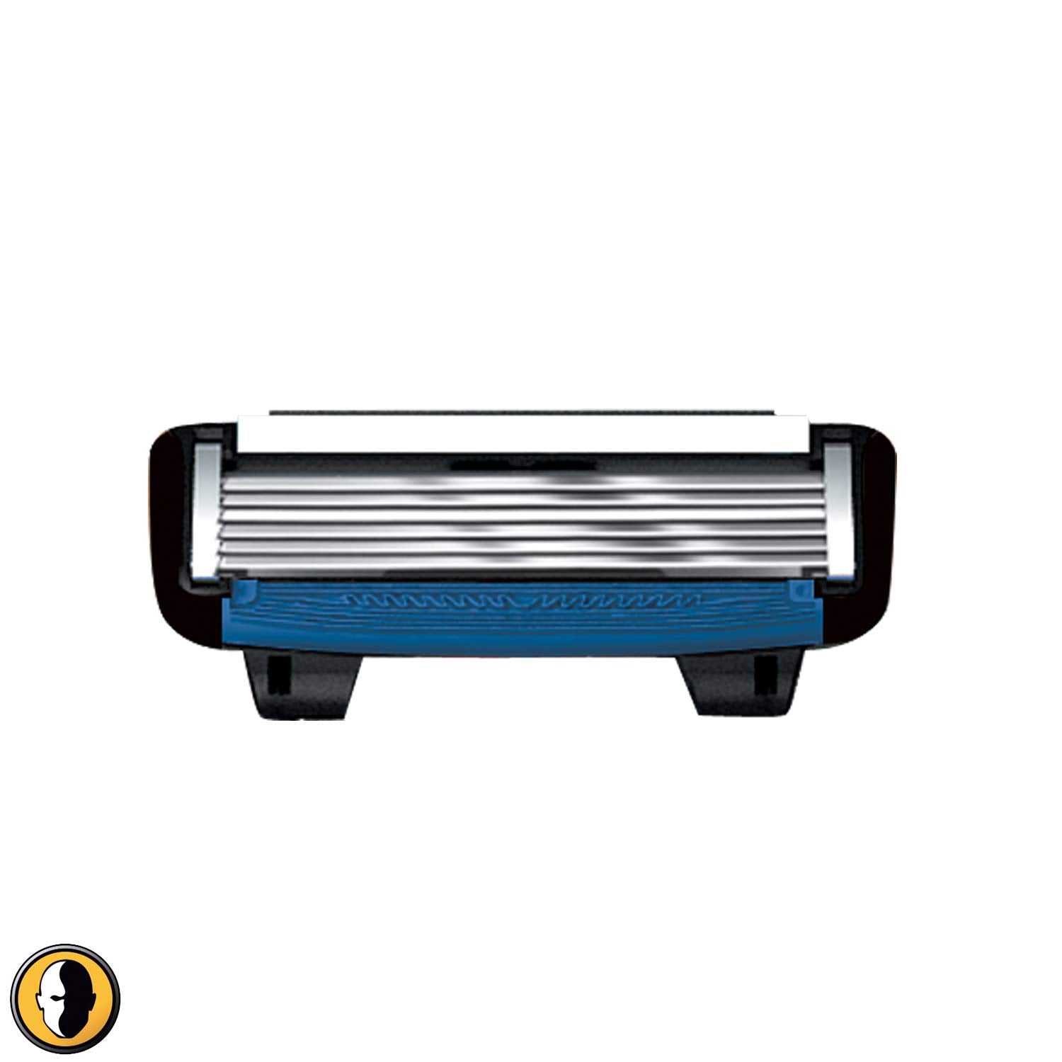 HeadBlade HB6 refill lubricating strip close-up ensures comfortable shave.