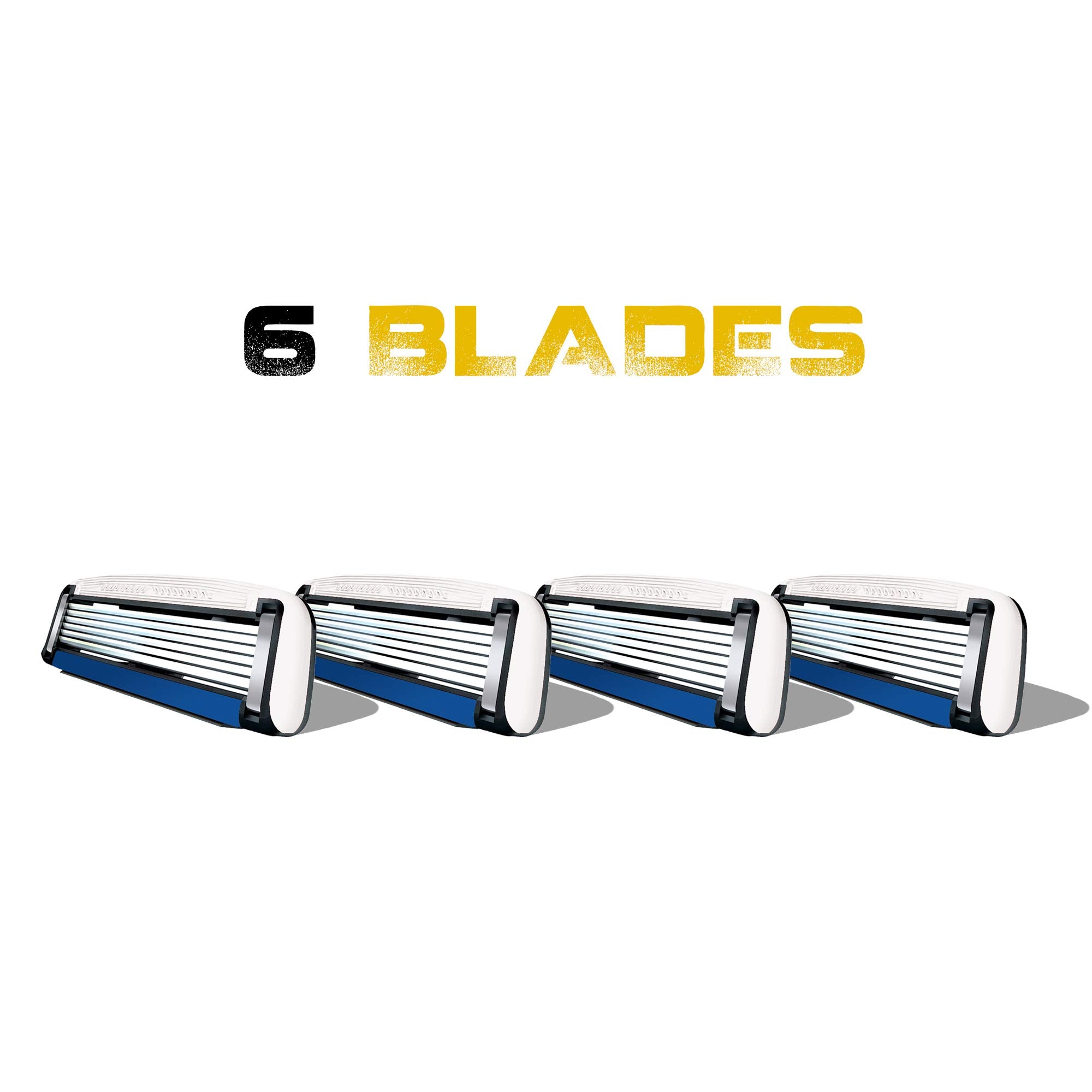 HeadBlade HB6 refill pack shot emphasizes value and multiple blades.