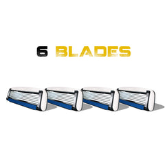 HeadBlade HB6 refill pack shot emphasizes value and multiple blades.