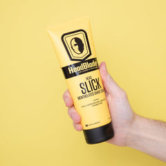 HeadBlade HeadSlick provides lubricated glide for effortless head shaving.
