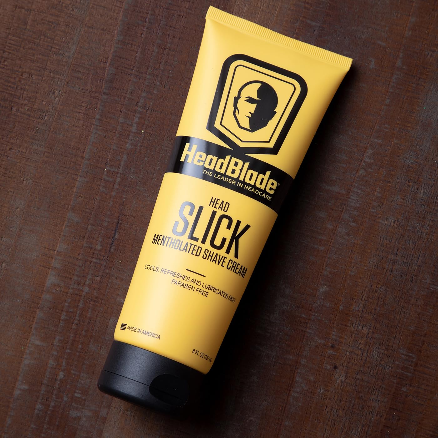 HeadBlade HeadSlick no-residue formula leaves skin clean after use.