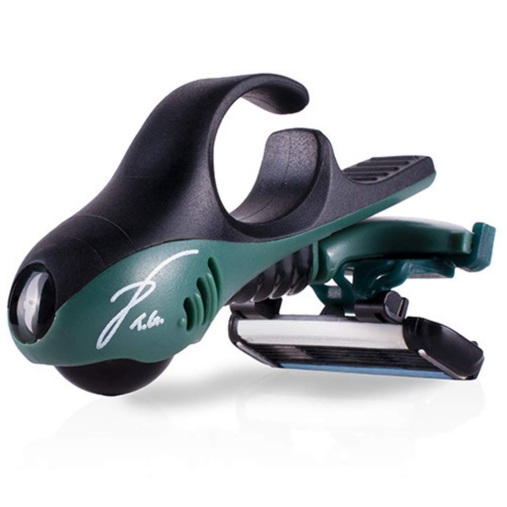 HeadBlade Moto LE Greene with signature engraving highlights limited edition craftsmanship.