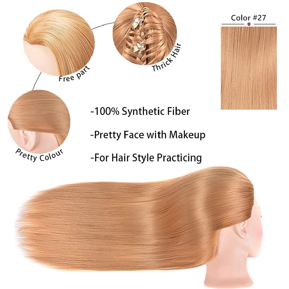 Headdoll cosmetology school training head for classroom use