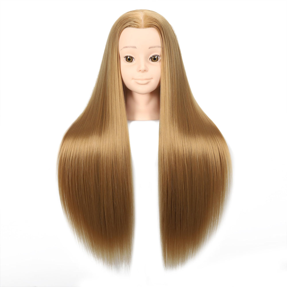 Headdoll hair-styling practice head for cutting and braiding techniques