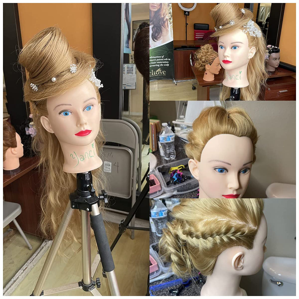 Headdoll training head for washing and conditioning practice