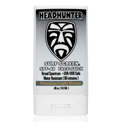 Headhunter SPF 45 face stick with light tint for daily sun protection.
