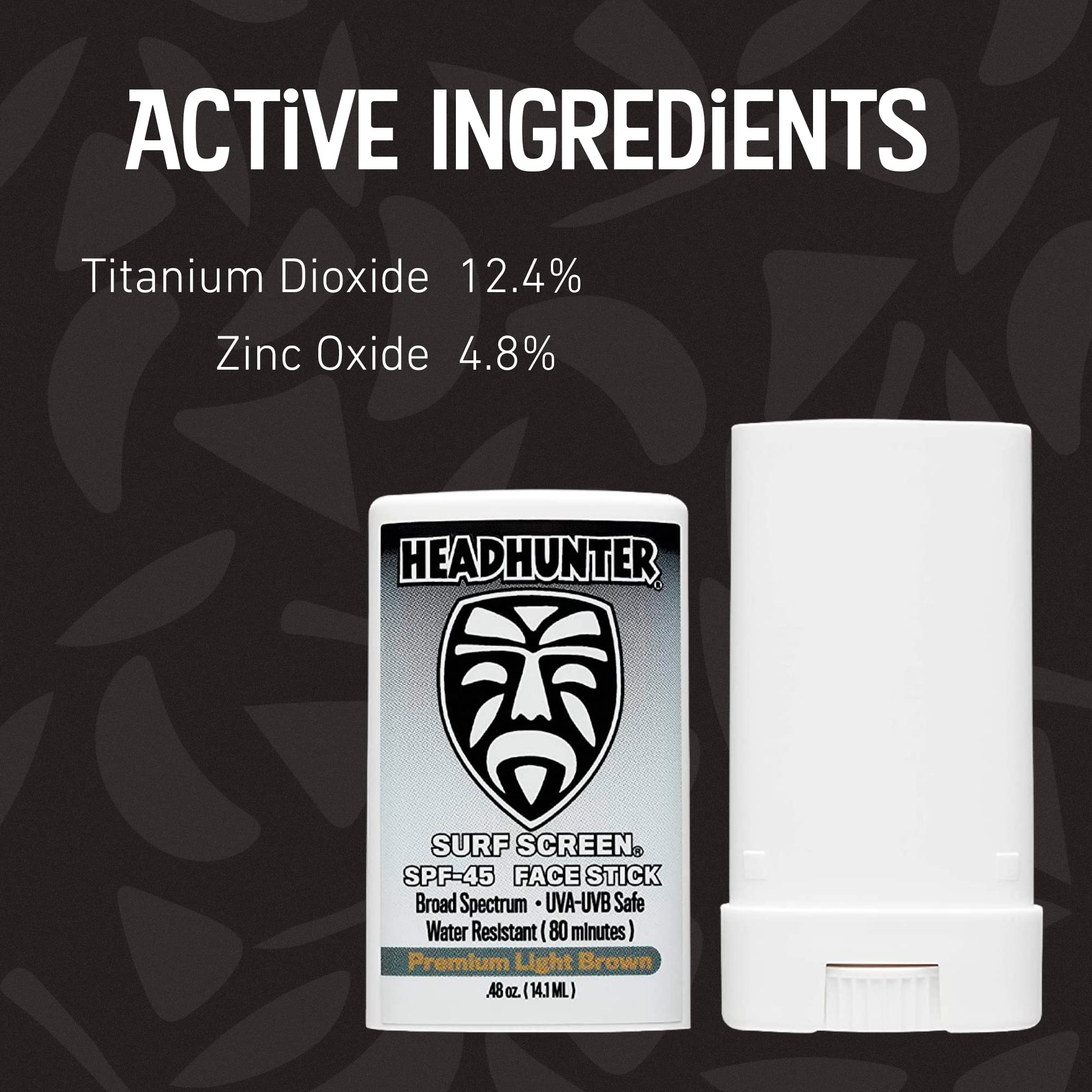 Headhunter travel-size sunscreen stick fits in bags for on-the-go protection.