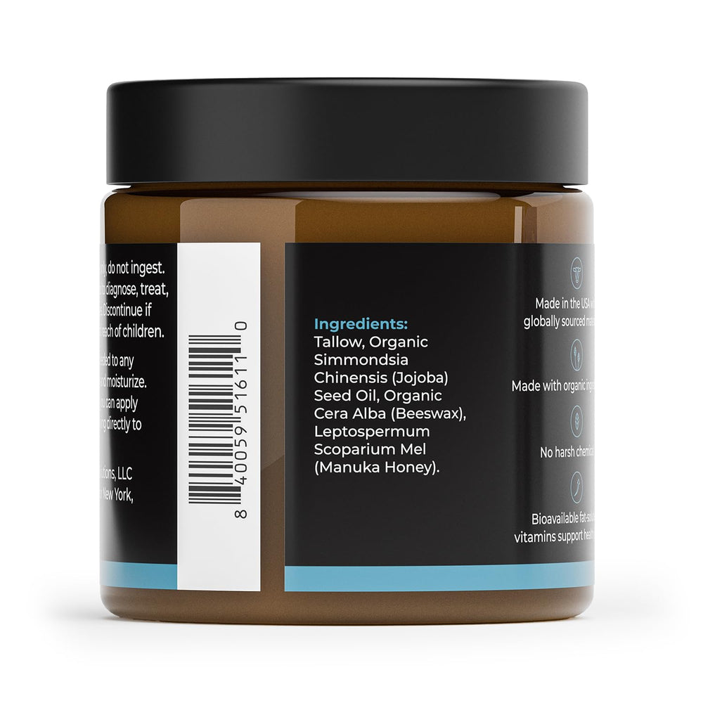 Healing Solutions whipped tallow balm softens dry skin with rapid absorption