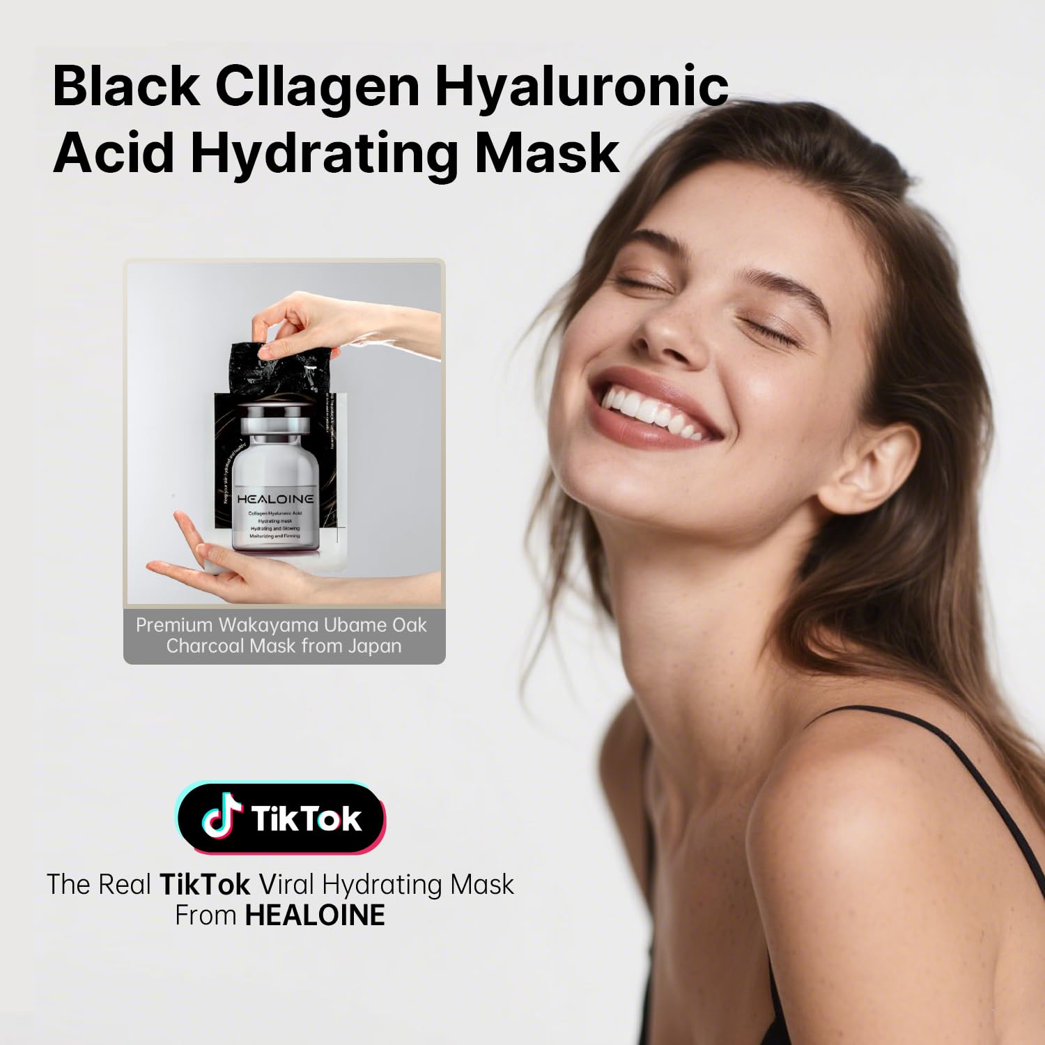 HEALOINE Face mask application step image shows correct fit
