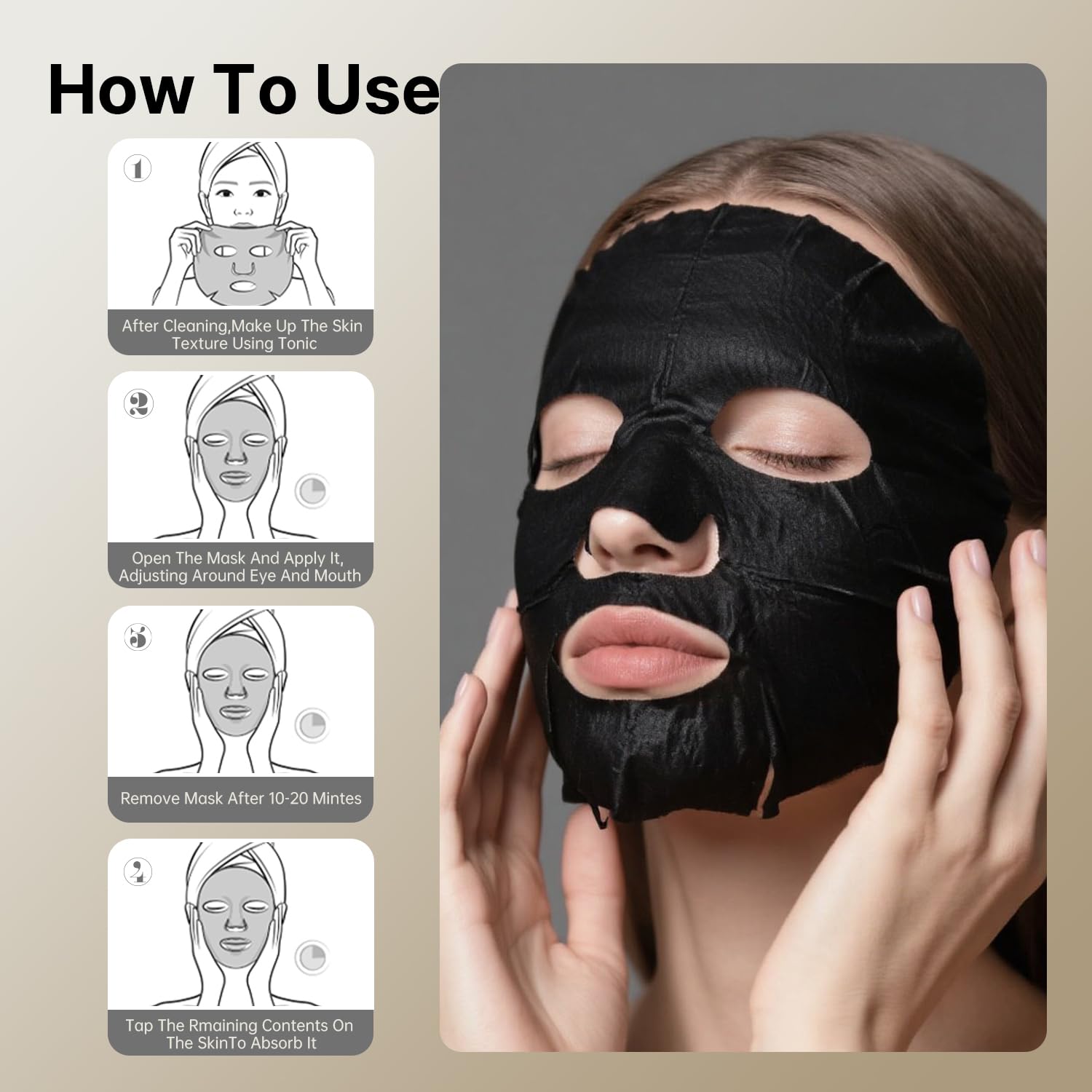 HEALOINE Gift box of organic facial masks ideal for gifting
