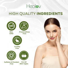 Healov Aloe Vera Cleanser showcases aloe for nourishing cleansing.