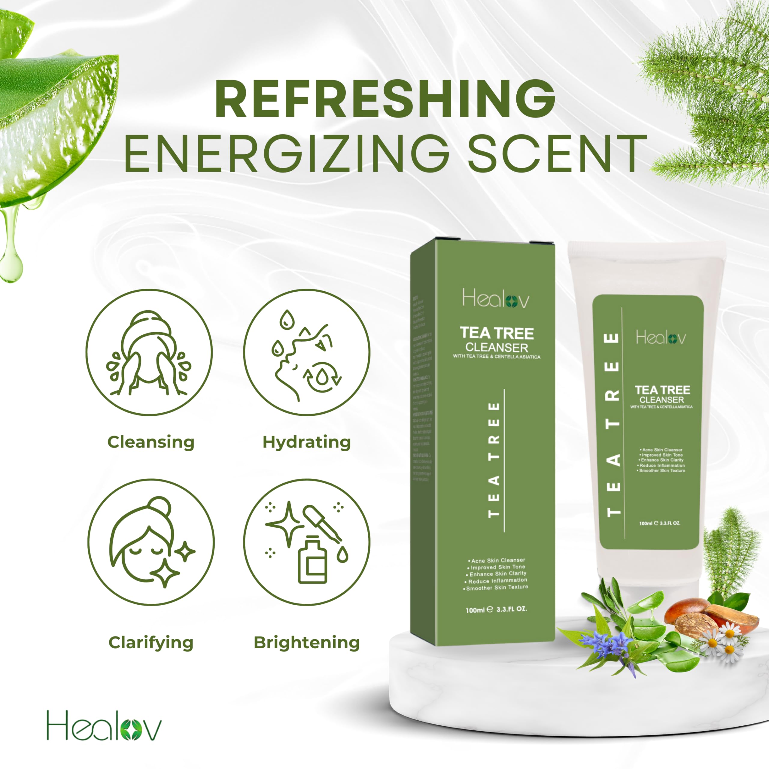 Healov Citrus scented cleanser adds invigorating aroma to routine.