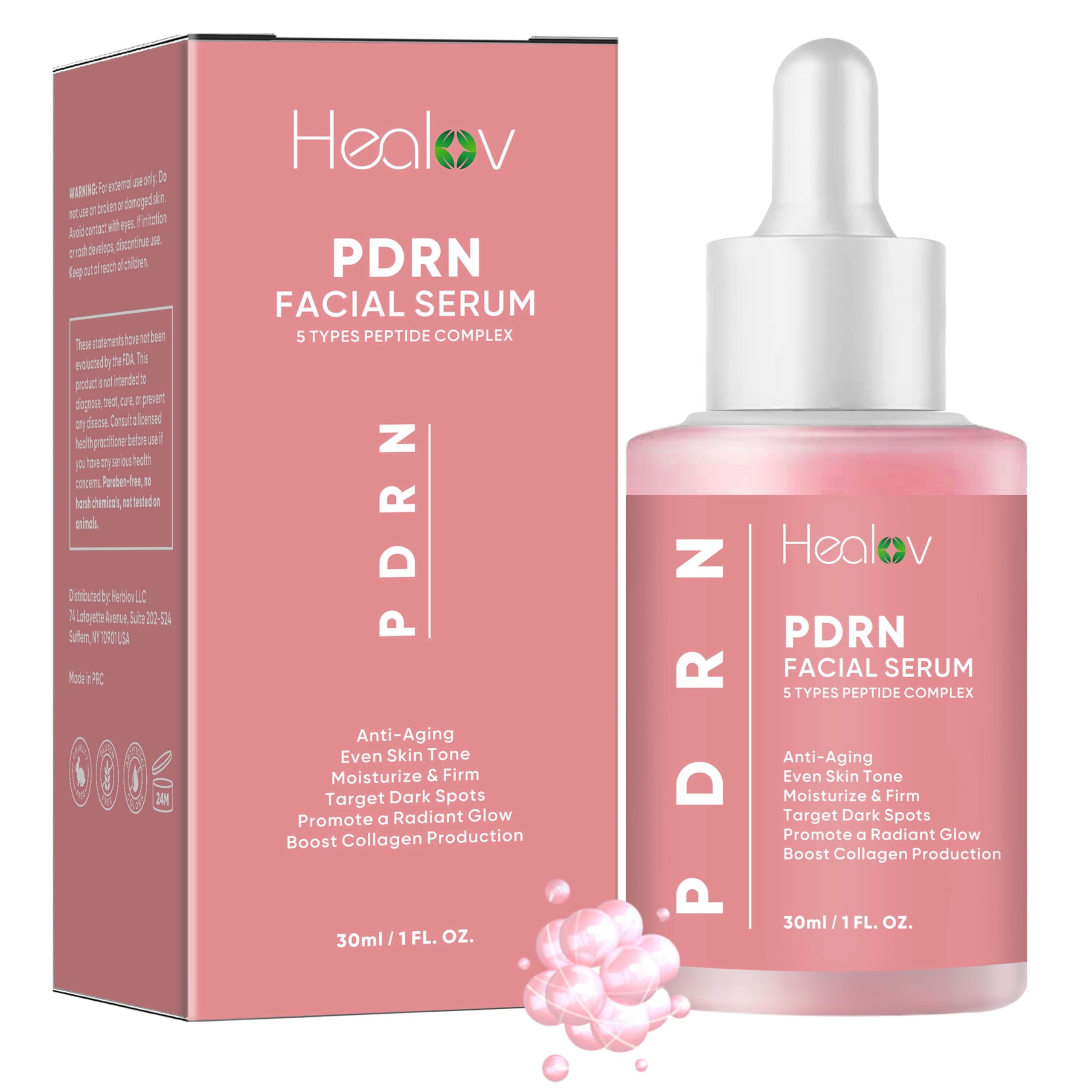 Healov PDRN Serum bottle shown for daily hydrating skincare benefits