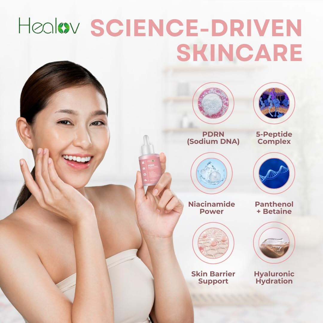 Apply Healov PDRN Serum to skin during routine for absorption
