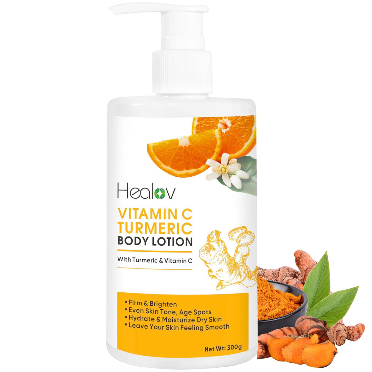 Healov Turmeric Lotion glow bottle for radiant, even-toned skin