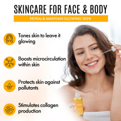 Applying Healov Turmeric Serum on clean skin for brightness boost.