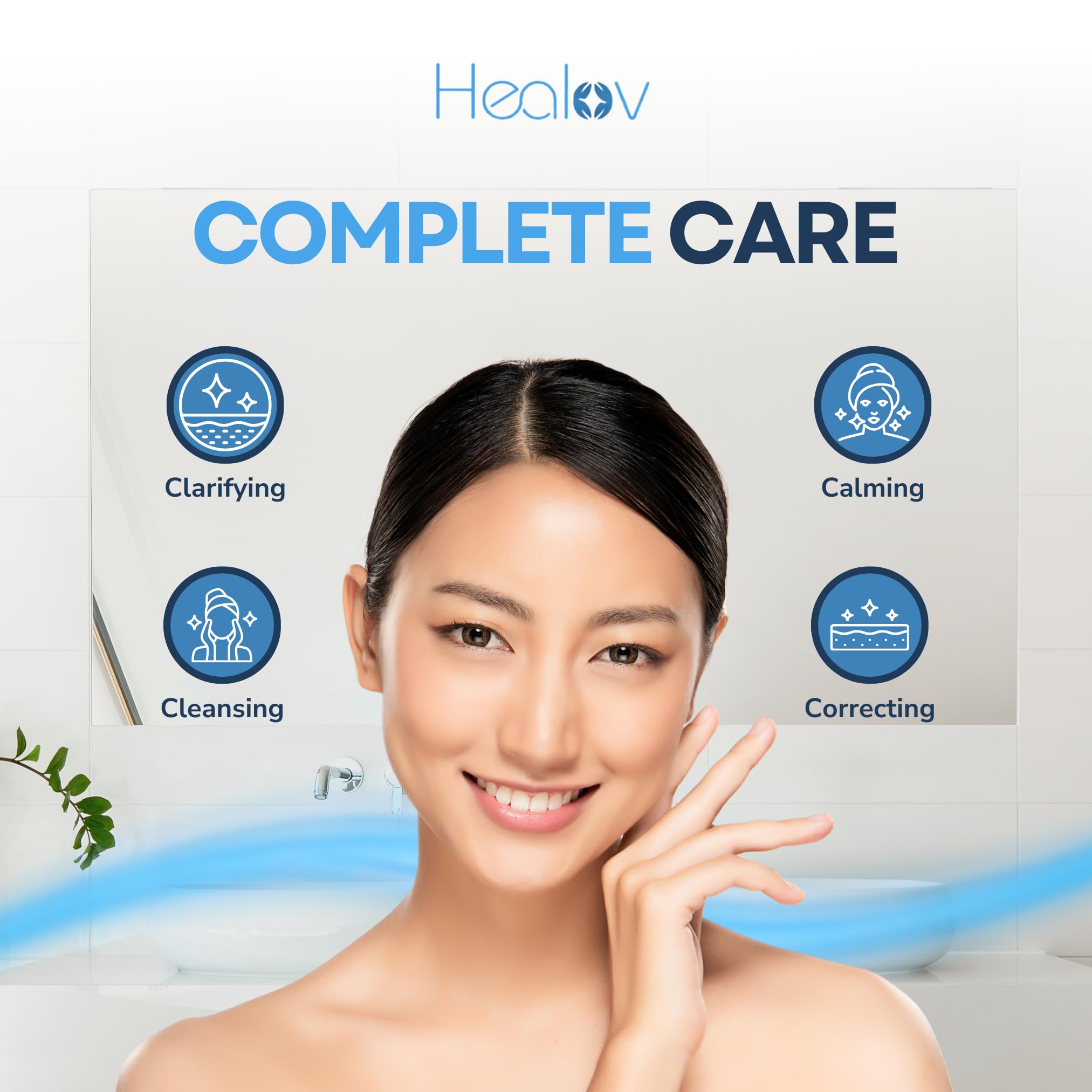Healov Zinc Face Wash bar emphasizes clarifying action for balanced skin.
