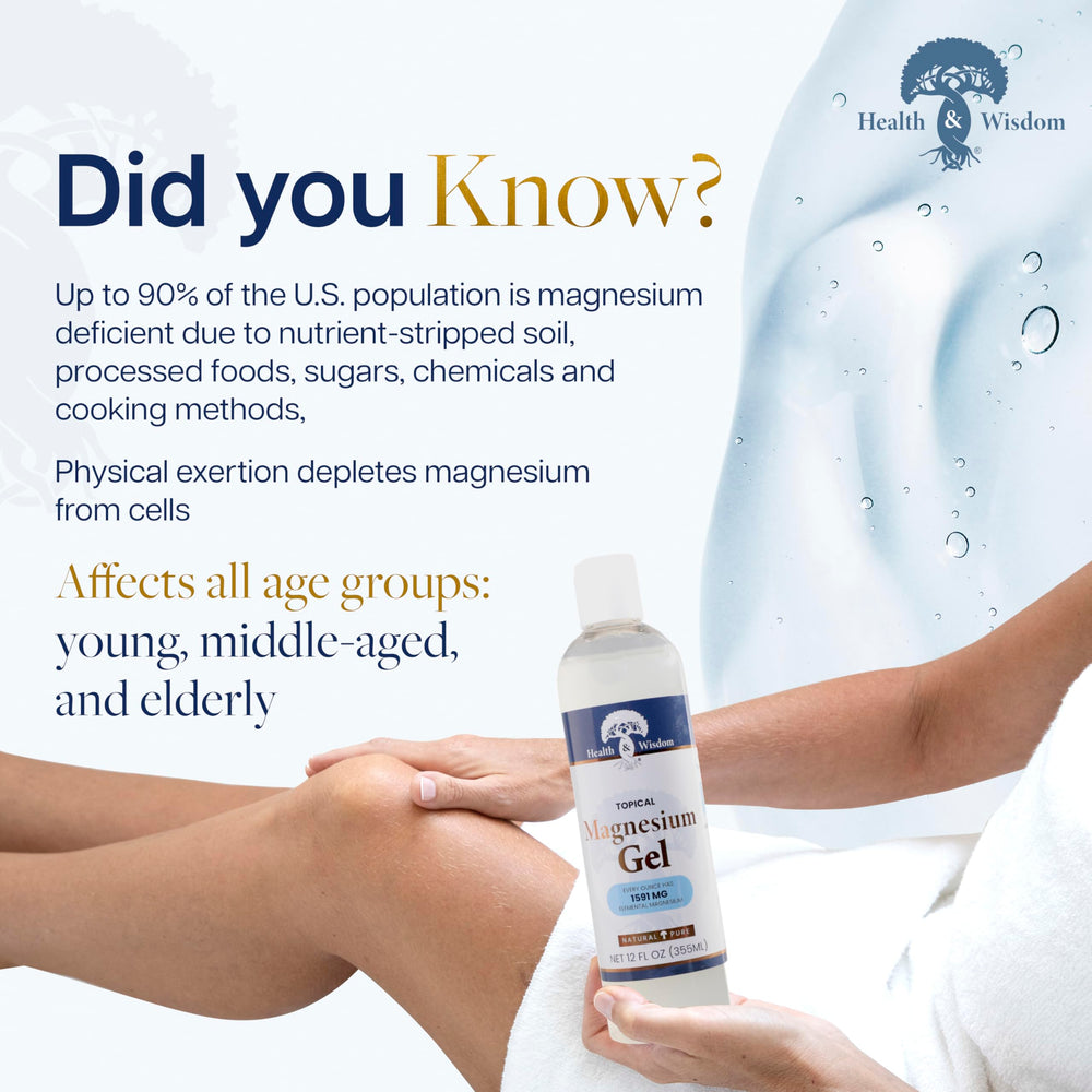 Health and Wisdom magnesium gel nourishes hair and scalp care with seaweed minerals