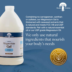 Health and Wisdom magnesium gel moisturizes skin with seaweed extract for a healthy glow