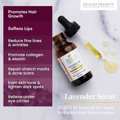Health Priority Natural Products vitamin E oil demonstrates improved skin texture