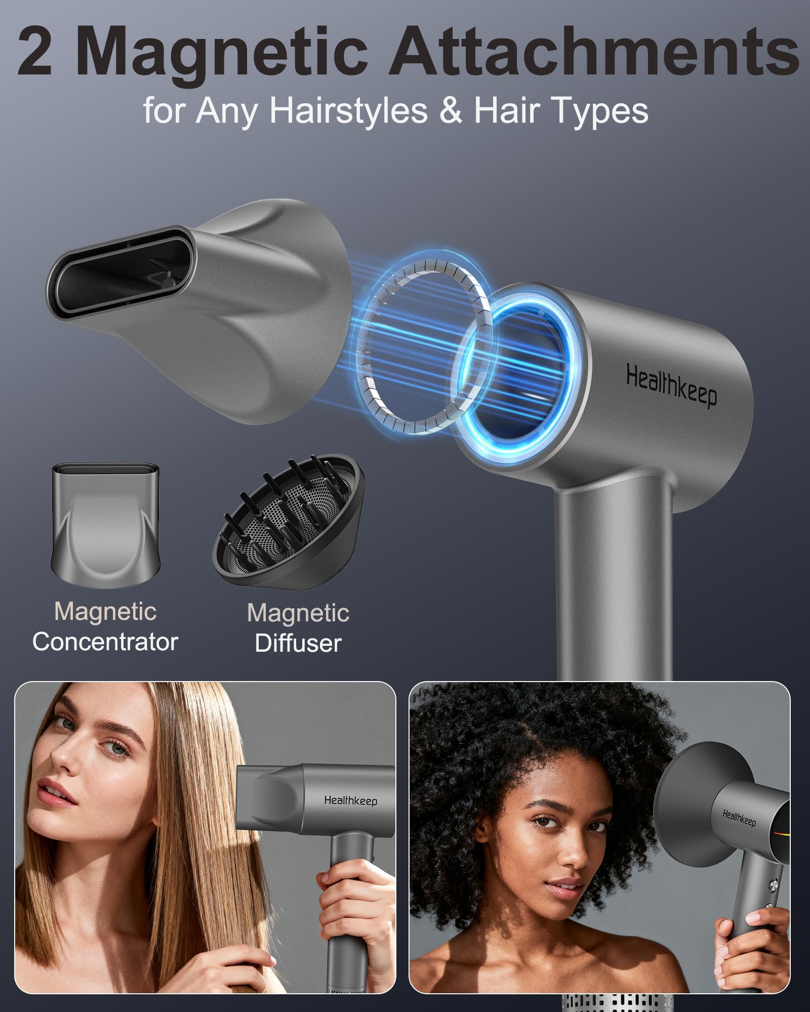 Healthkeep concentrator attachment delivers sleek, straight results.
