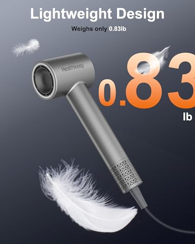 Healthkeep hair dryer operates quietly for peaceful styling sessions.