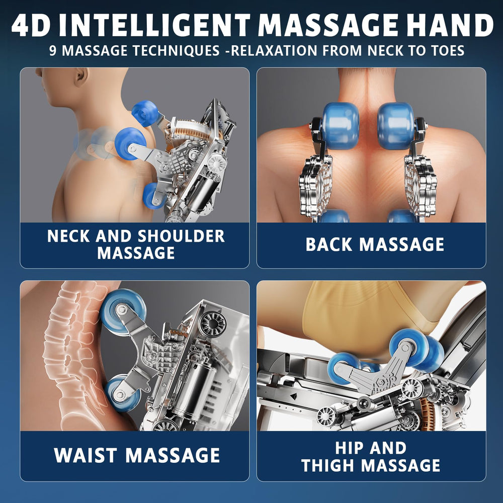 HealthRelife 4D Massage Chair foot and calf massage soothing tired feet after standing