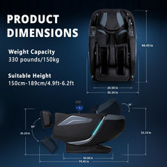 HealthRelife 4D Massage Chair SL-Track system showing spine alignment and customization
