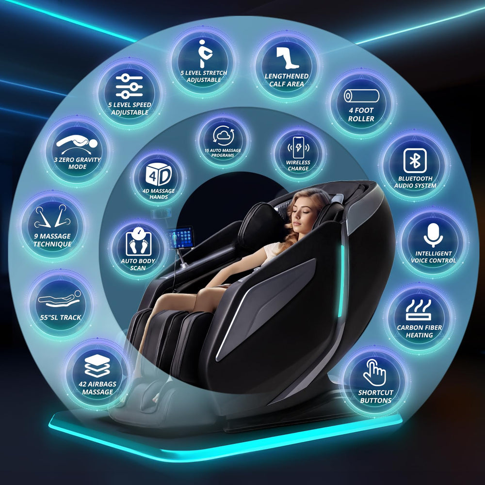 HealthRelife 4D Massage Chair zero gravity recline reducing joint pressure during use
