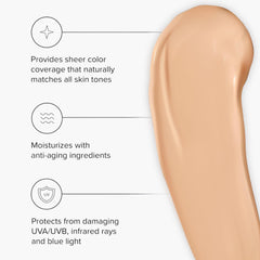 Healthy Skin Lab Protect swirl on skin demonstrates sheer universal tint.