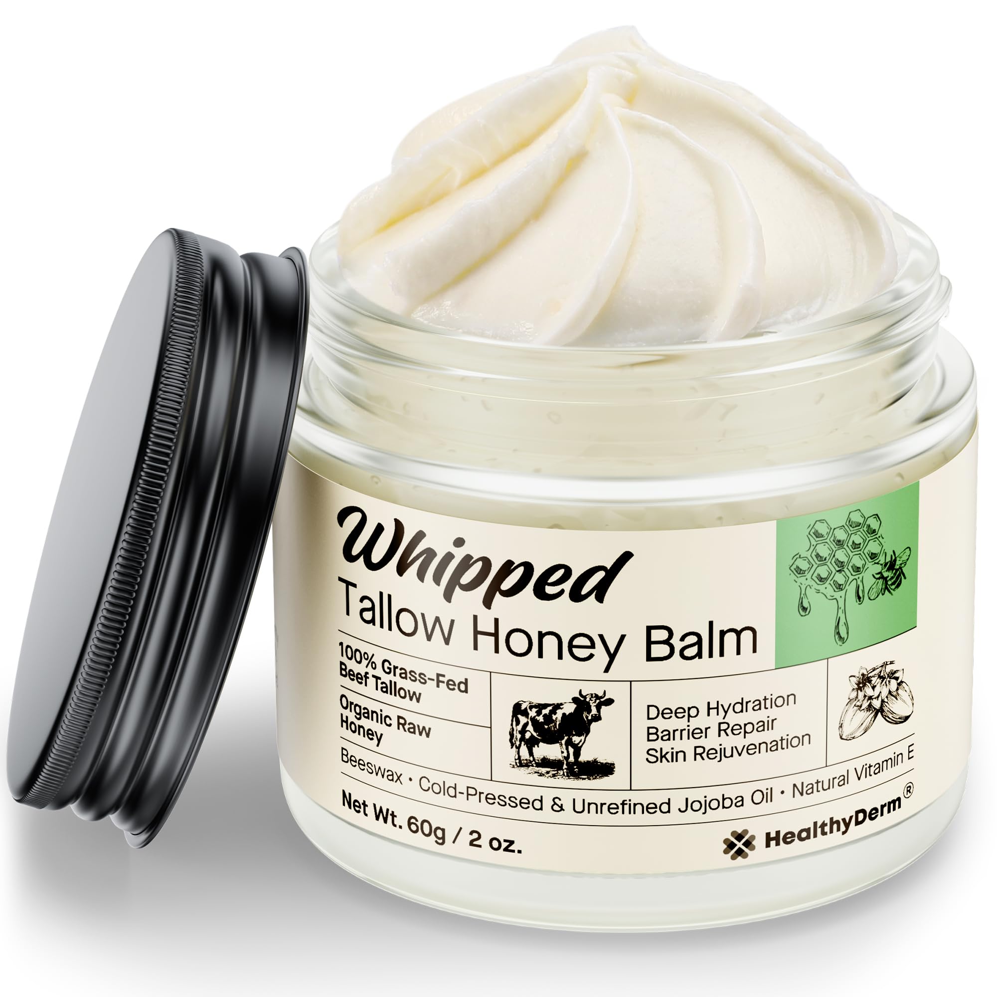 HealthyDerm Balm highlights natural ingredients without fragrance or harsh additives