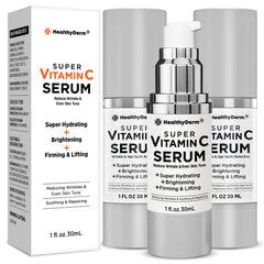 HealthyDerm serum on hand shows smooth texture and quick absorption