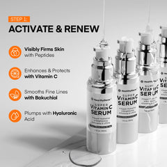 HealthyDerm Serum pump top—fast absorption for smoother skin.